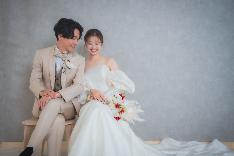 【土日祝限定】¥110,000▸¥88,000 洋装×スタジオ30分撮影◆衣装・ヘアメイク・ブーケ・全データ付き