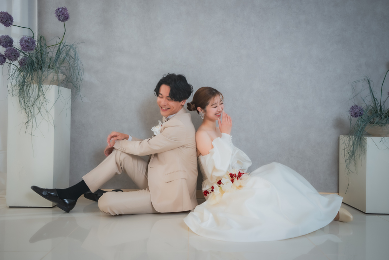 【平日限定】¥132,000▸¥99,000 洋装2着×スタジオ30分撮影◆衣装・ヘアメイク・ブーケ・全データ付き