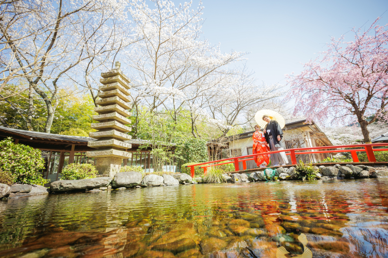 見どころ溢れる【桜泉会館】和装ロケーションフォト◇自然に囲まれた隠れ邸宅≪全データ付≫