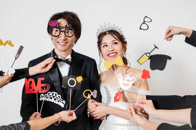 撮影小物で華やかに!