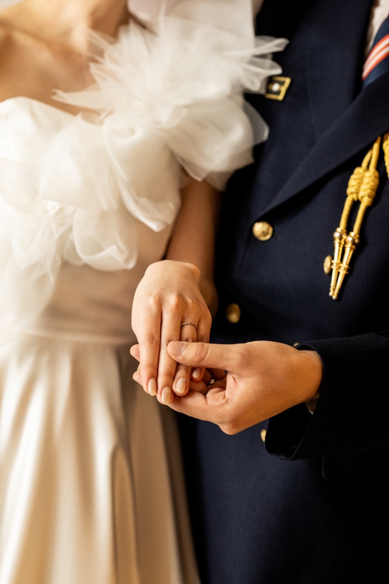 洋装でのお手元カット