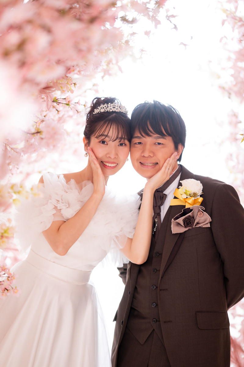 可愛い背景で可愛くポージング