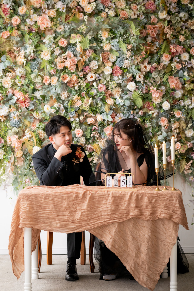 洋装にお色直し。テーブルフォト♪