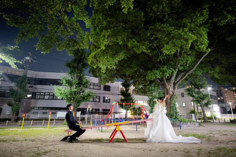 ラストカットは公園で童心に帰って ♪