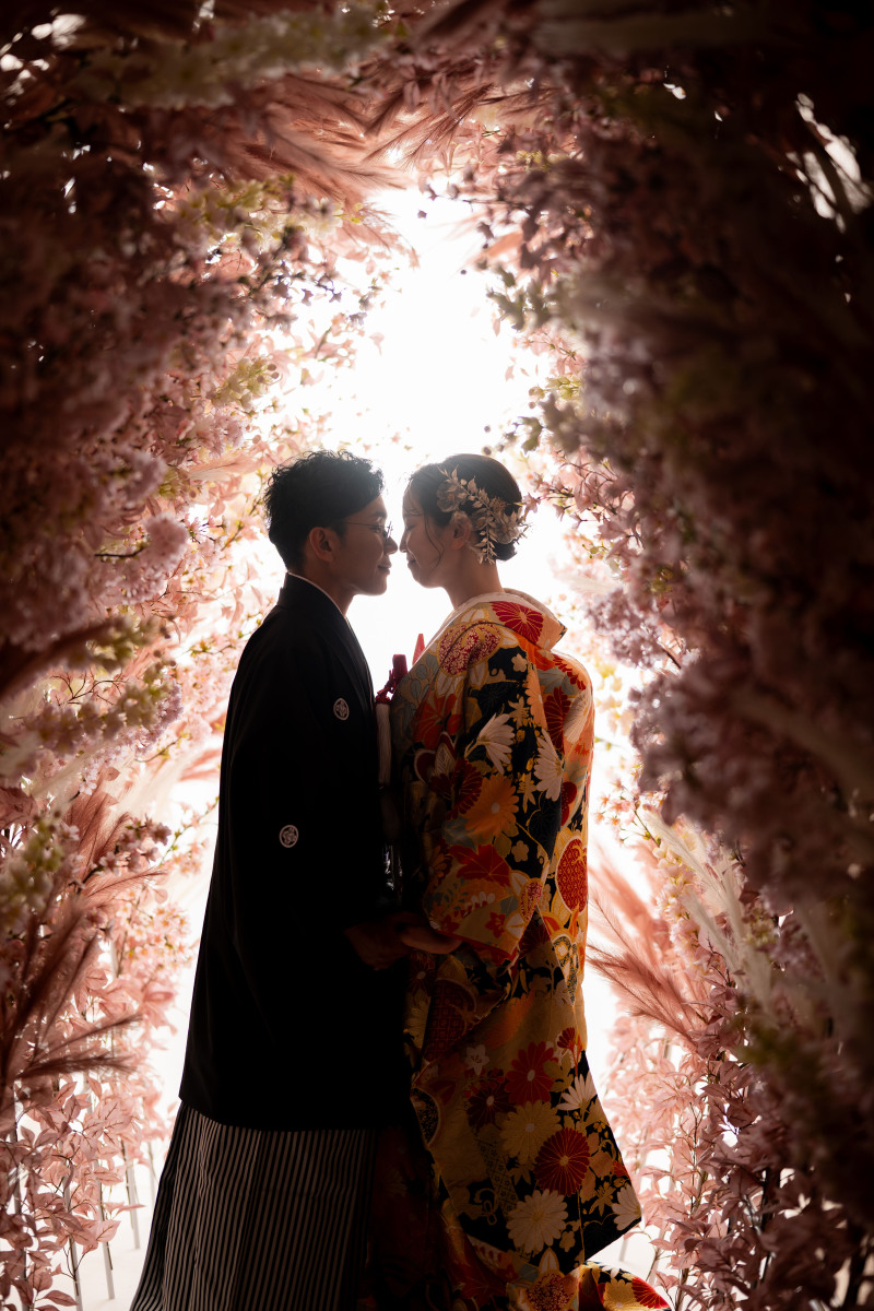 最後は桜のトンネルで