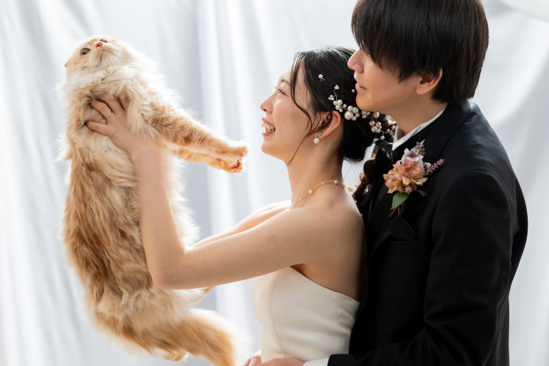 スタジオでネコちゃんと一緒に！更にロケーションも満喫♪