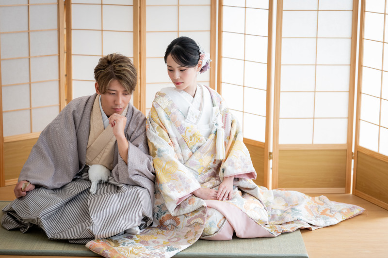 和装でのお座りショットー崩しバージョンー