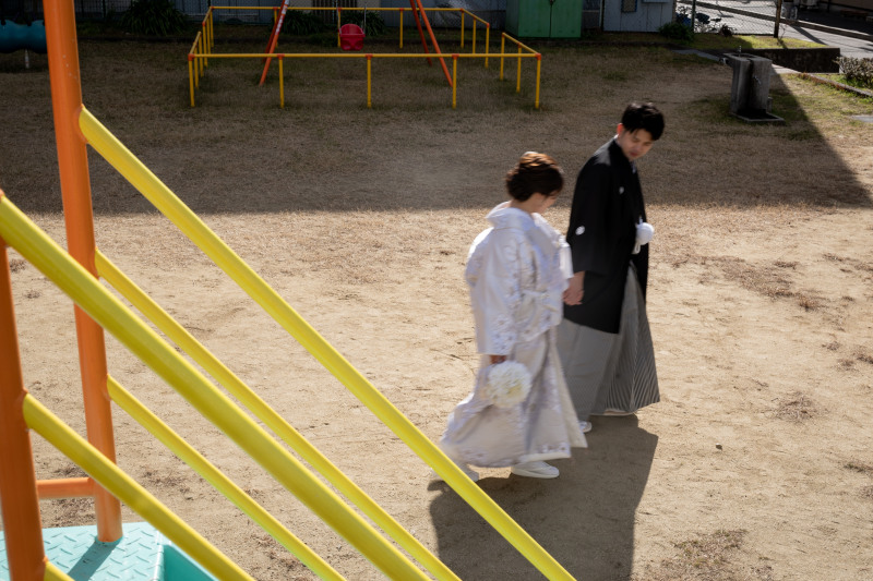 近くの公園でお散歩中