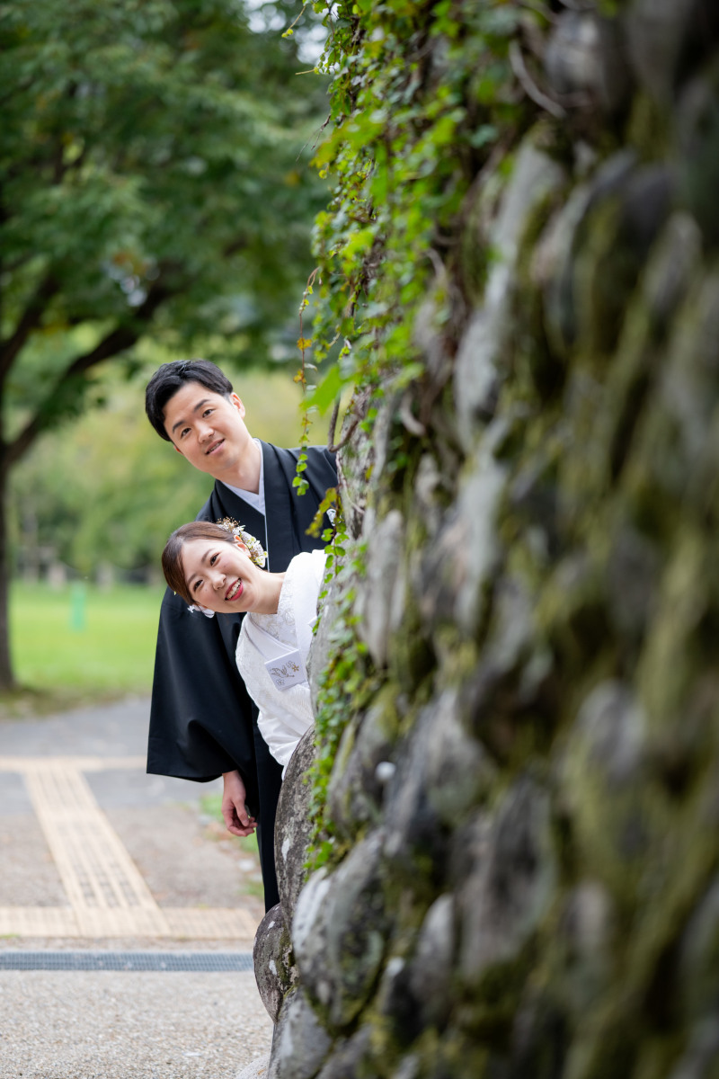 石垣から覗き込みカット♪