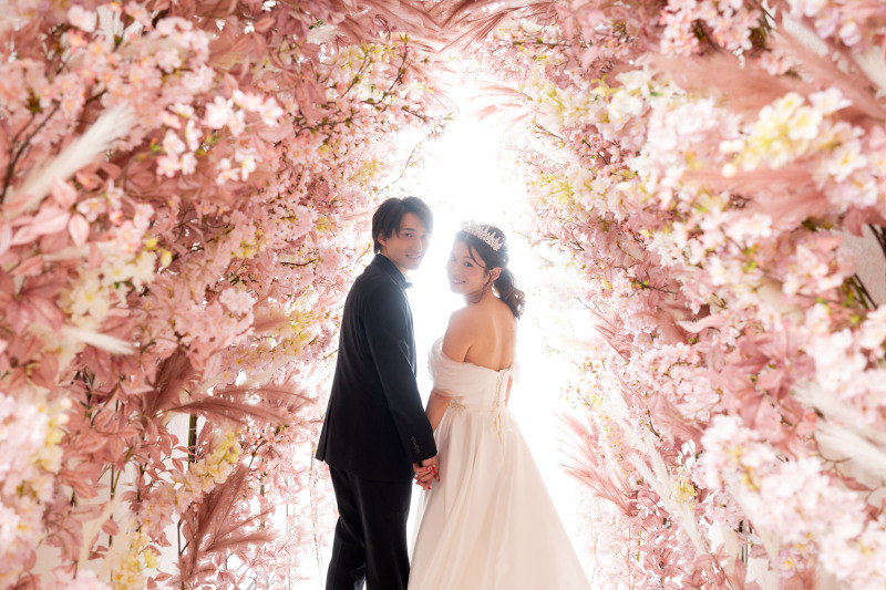 桜ブースへ移動して振り向きショット！