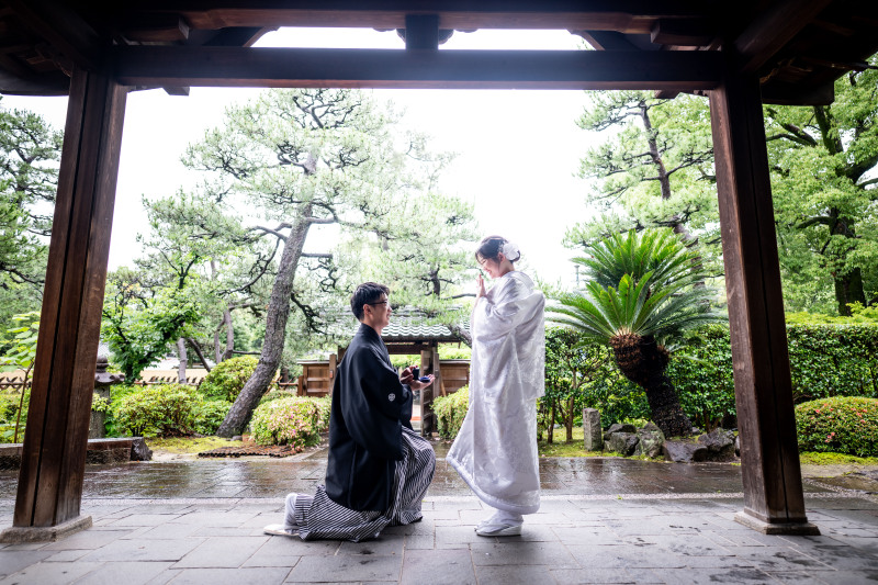 中村公園記念館の軒先からスタート!
