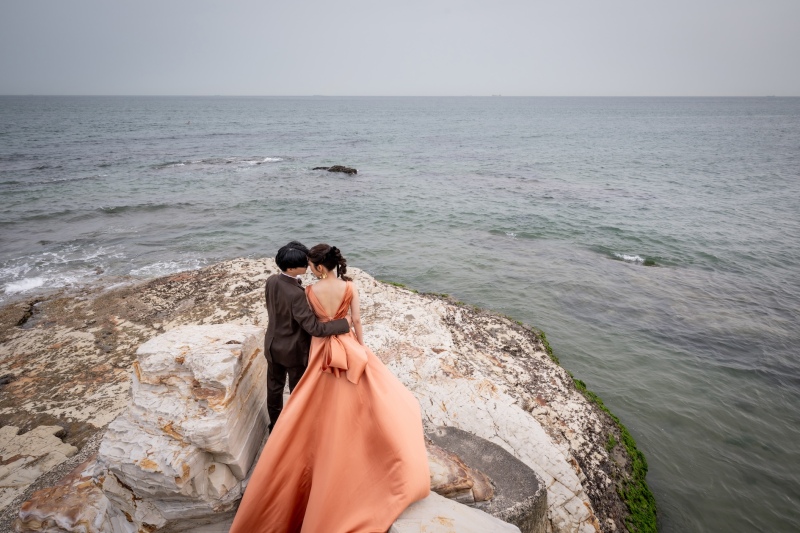 広がる水平線が印象的、海の広さを感じて