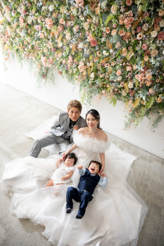 家族と一緒にスタジオで和装洋装プラン♪