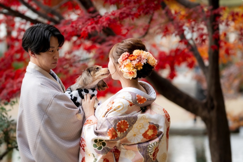 和装・洋装でも一緒に撮影☆抱っこもできます♪