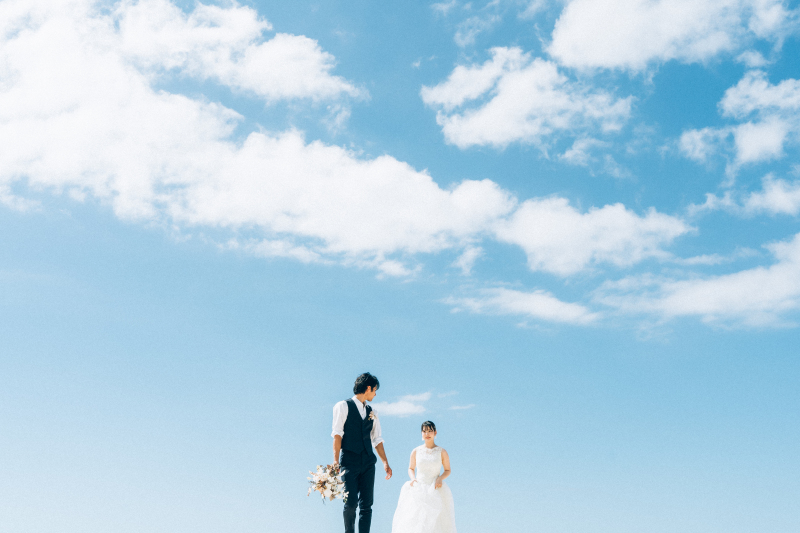 赤瓦のフォトスタジオ Agarijo wedding_海で撮影できる
