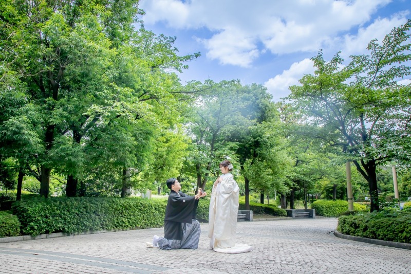 天気が良ければ、ちょこっと中庭撮影