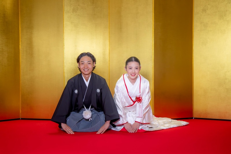 正座の撮影もホテル館内スタジオで可能です