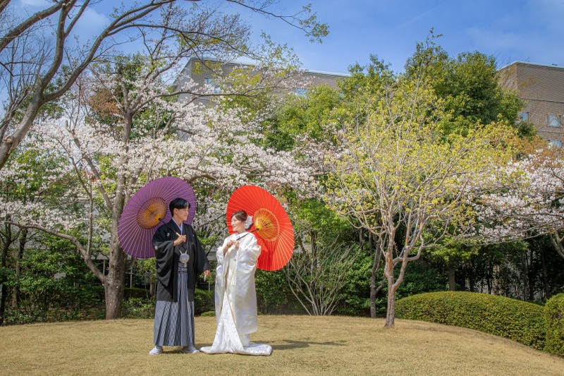 3月25日～4月10日春の【神殿＋中庭】和装撮影プラン【50,000円】ホテル館内＆中庭撮影付き《全データ80枚付》