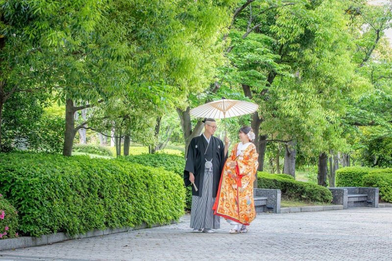 【神殿】和装撮影プラン【58,000円】ホテル館内&中庭撮影付き《新婦和装2着・全データ120枚付・衣装差額なしのコミコミ価格》