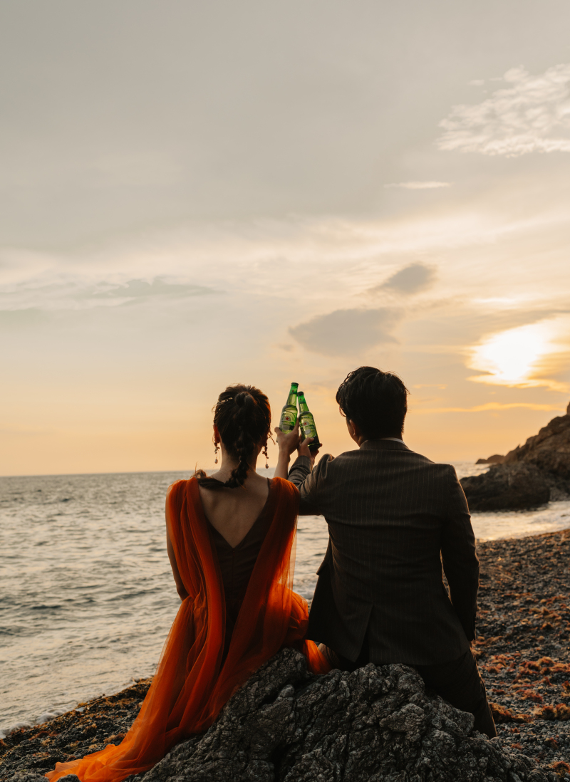 最後はビールで乾杯♪