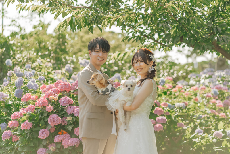 お花に囲まれて♡