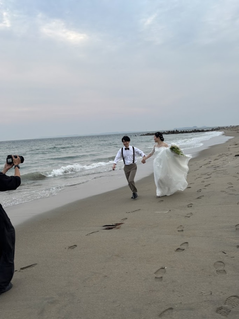 ビーチでのオフショット