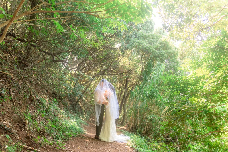 注目の前撮りスポット『宮崎の鼻』での撮影