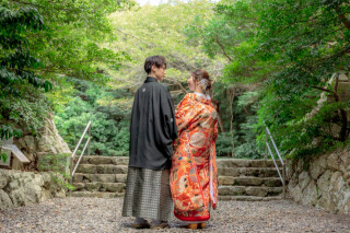 洋装×和装！伊良湖岬で前撮り撮影