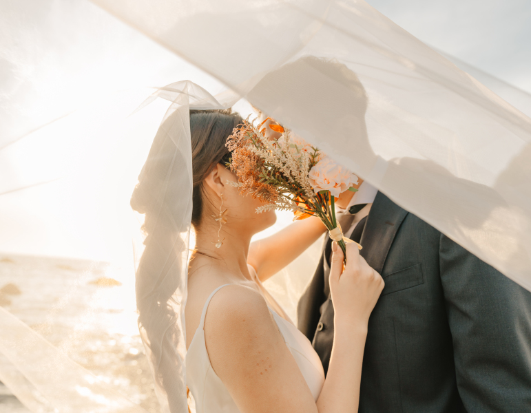 ベールを使って撮影！