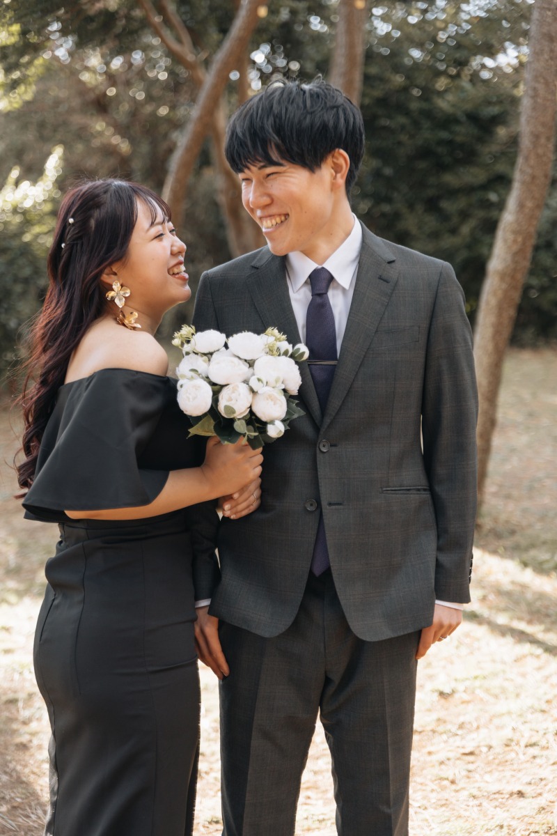 自然の中で溢れる笑顔