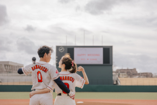 大好きな球場での前撮り！