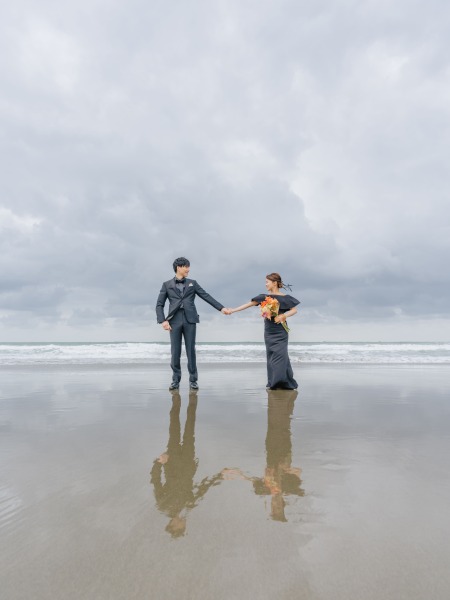 広がる海と砂浜で――入野海岸での爽やかフォト