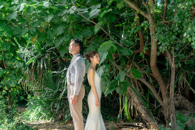 まずは緑豊かなエリアで