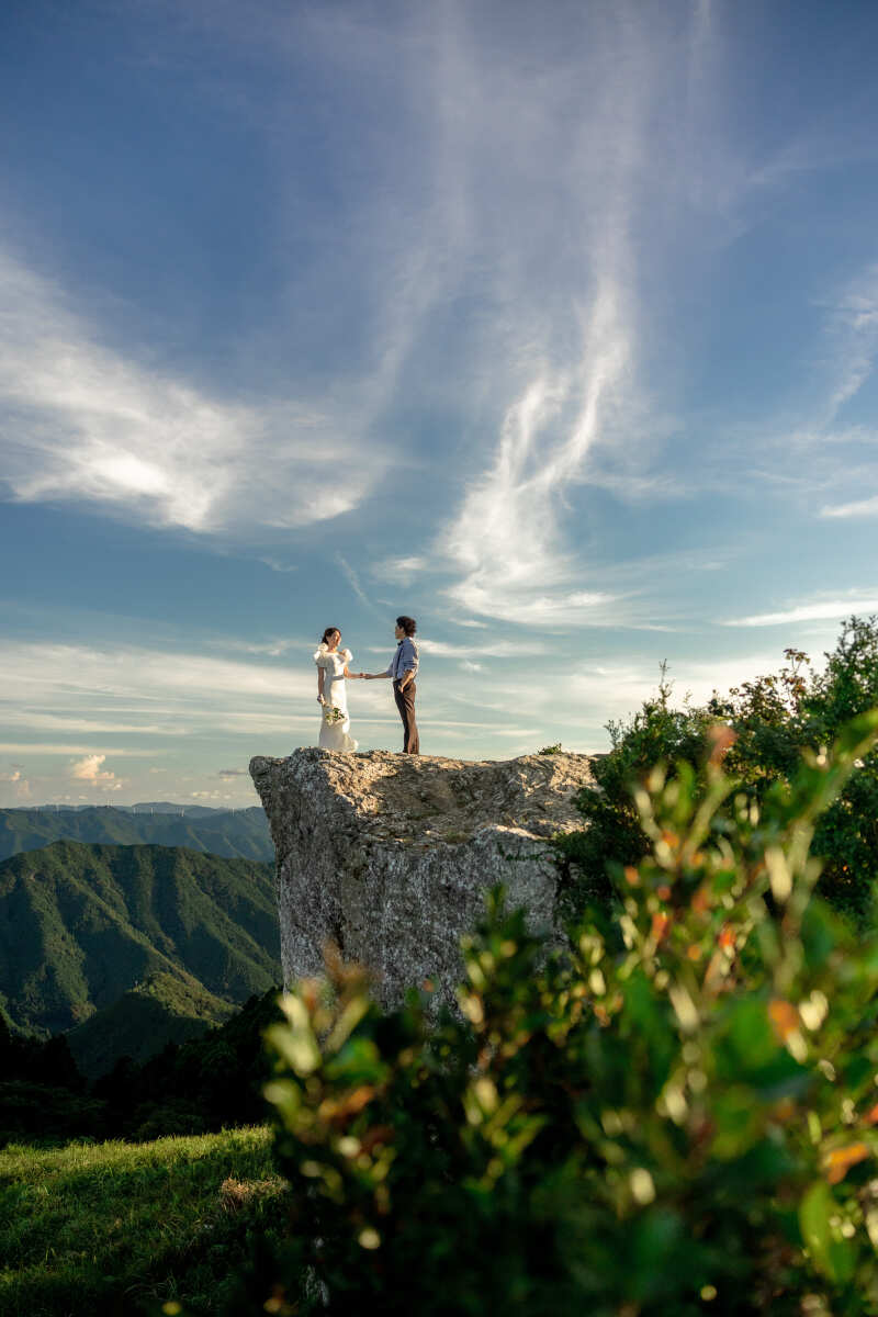 崖の上ショット