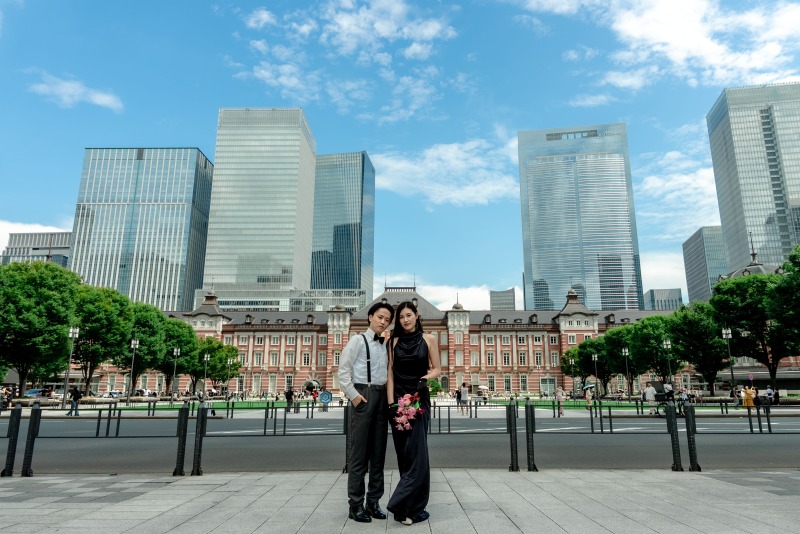 東京駅駅舎前ショット