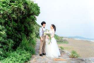 日出の石門での前撮り