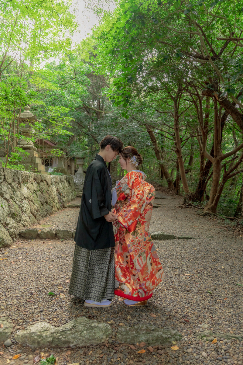 おでこをくっつけて