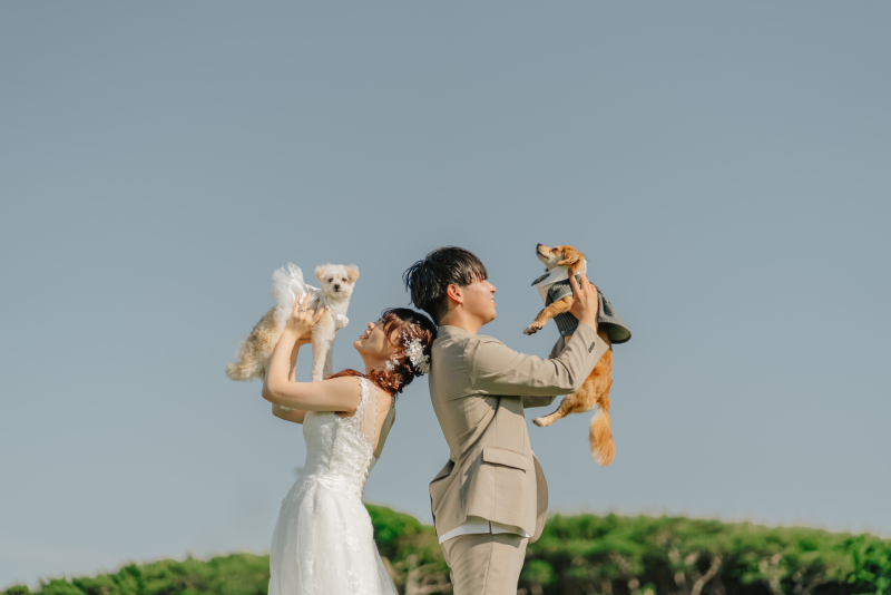 ちょっと遊び心のあるポーズも！