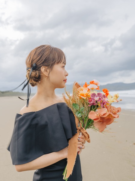 ツインお団子でキュートに