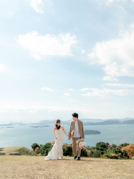 青い空をバックにさわやかな一枚