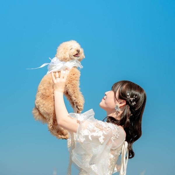 愛犬も一緒におめかし♡