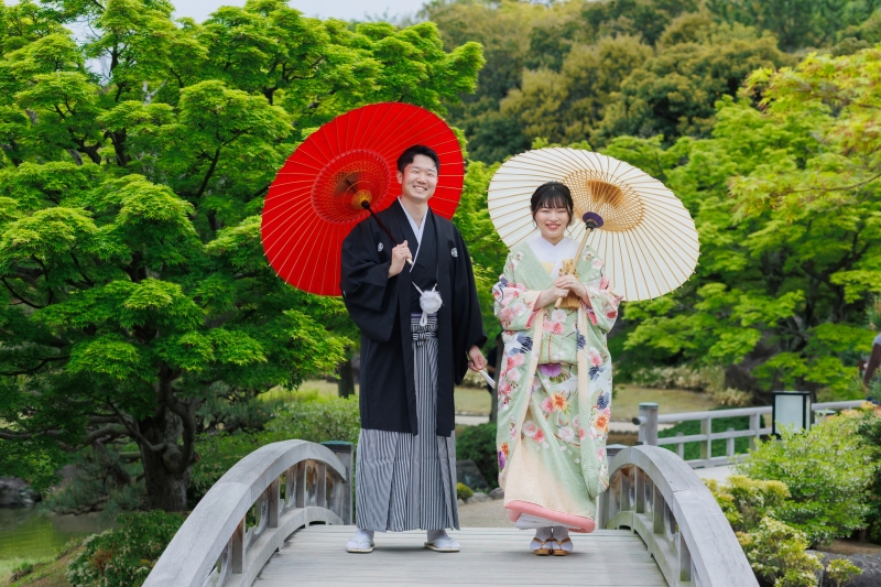 新緑の緑が綺麗な大仙公園