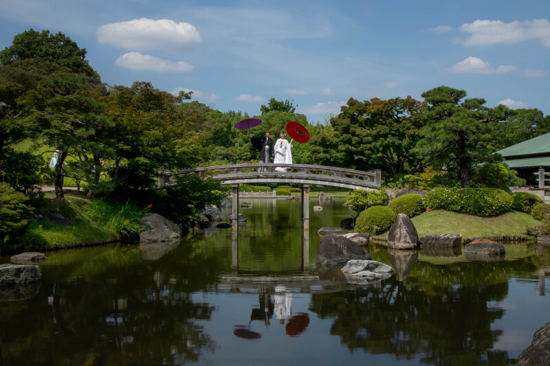 庭園の橋で特別な一枚
