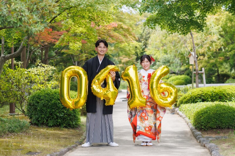スタジオ＆大仙公園で叶える和装前撮り