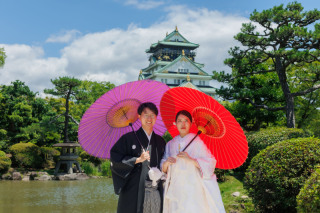 大阪城ロケと持ち込み小物で彩る和洋装撮影