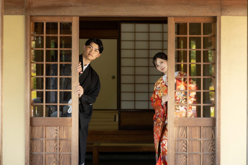 和の建物を使って遊び心も