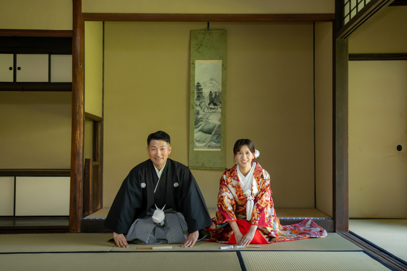和室で迎える晴れの日