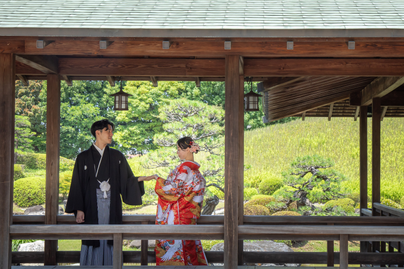 大仙公園とスタジオで叶えた和装二着前撮り