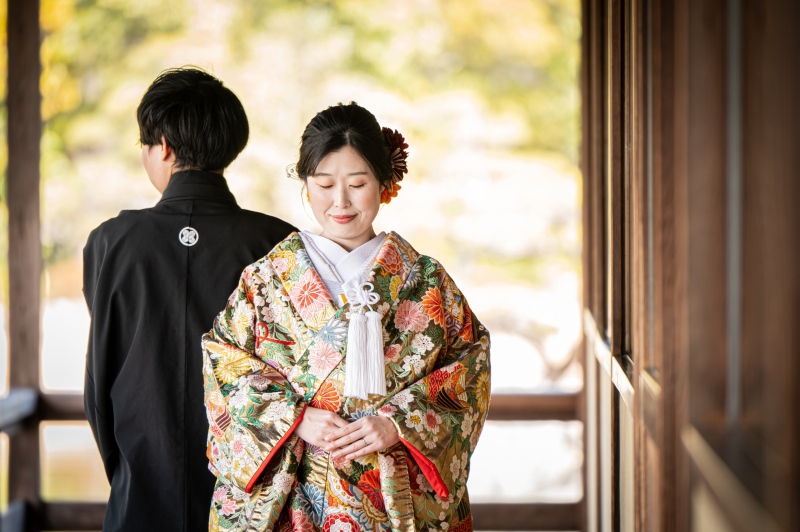 庭園内の回廊でも撮影