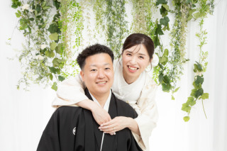 白無垢で残すおふたりらしいスタジオ撮影